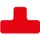 plaksymbool,T-vorm,markering HxB 100x150mm,PVC,rood