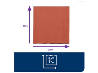 Tork 477216 Lunch Servet 2-laags 1/4 Vouw Terracotta 33x33cm - 6