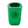afvalbak,v. buiten,50l,HxBxD 745x404x248mm,romp PE groen,wand/paal