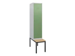 locker met bank,HxBxD 1950x400x815mm,1vak,vak B 400mm,cil.-slot