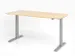 Bureau assis-debout électrique 700-1200x1800x800mm érable/argenté