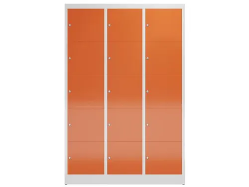 lockerkast,HxBxD 1800x1185x500mm,3x5vakken,vak B 395mm,cil.-slot