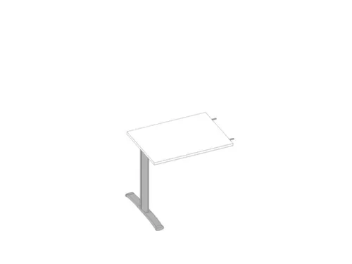 aanbouwtafel,i.h.v.,v. C-voet,HxBxD 730x800x600mm,blad wit