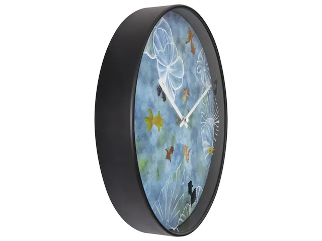 Horloge murale 30cm-Silent-Bleu-Plastique-NeXtime Pond