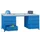 Werkplaatsbureau Bxdxh 1700x800x720mm 6laden Ral7035 Front Ral3000