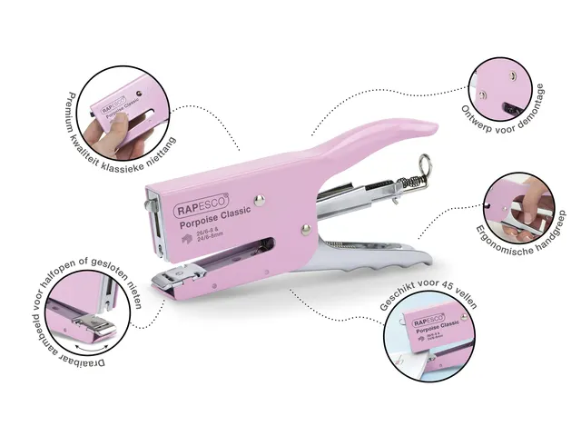 Agrafeuse Rapesco Porpoise rose
