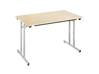 Klaptafel Vrijstaand 120x80 Cm Onderstel Aluminium Esdoorn - 1