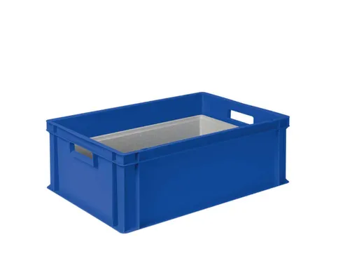 Euronorm-stapelbak,m. isoleerbox,HxLxB 220x600x400mm,44,5/20,4l,HDPE