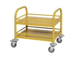 Serveerwagen,Draagverm. 80Kg,2Etage(S),Staaletage,Geel