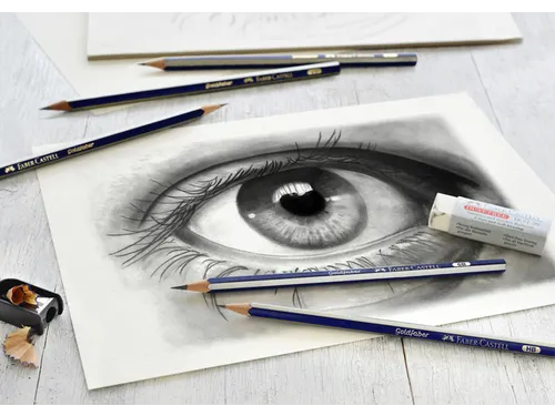 Potlood Faber-Castell 6 hardheden inclusief puntenslijper en gum