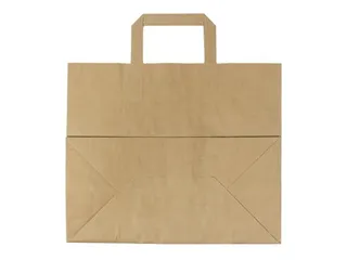 Papieren zak Kraft met Handvat 32x26cm 80 Gram 250 Stuks - 3