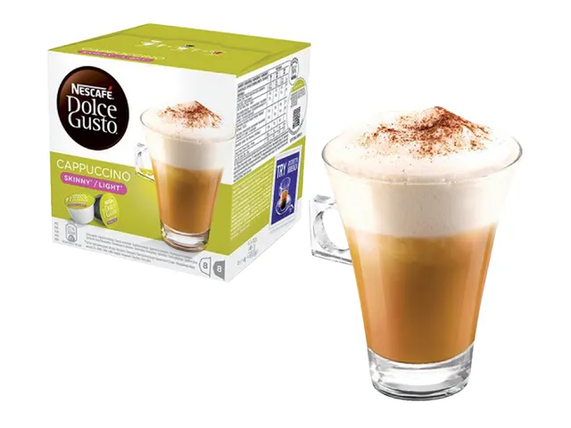 Koffiecups Dolce Gusto cappuccino light 16 stuks voor 8 kopjes