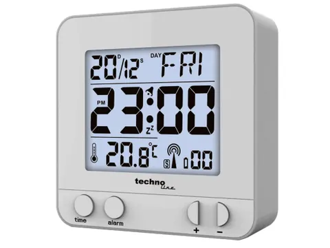 Wekker Technoline WT 235 80x80x30mm zilver