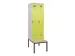 locker met bank,voor scheiding van kleding,HxBxD 2120x600x815mm,2vak