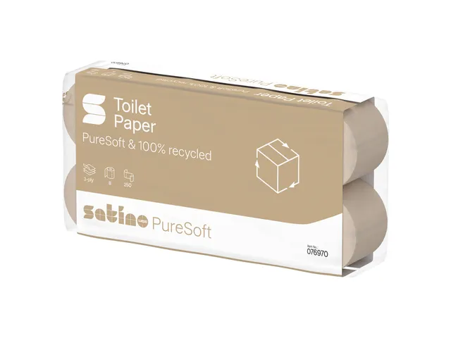 Toiletpapier Satino PureSoft MT1 3-laags 250vel naturel 076970