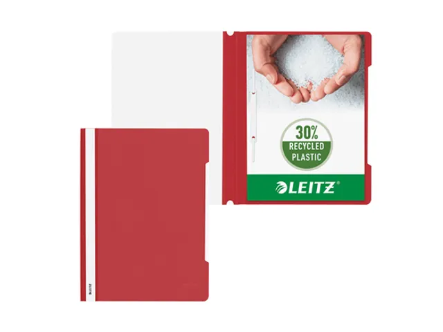 Snelhechter Leitz 4191 standaard A4 rood 30% gerecycled plastic