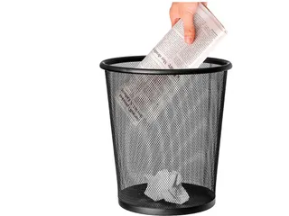 Papiermand Rond Met Gaas 19 Liter Metaal Zwart - 4