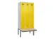 locker met bank,voor scheiding van kleding,HxBxD 2120x900x815mm,3vak
