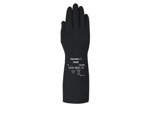 Ansell AlphaTec 38-001 butyl handschoenen, zwart, maat 10, 36 paar
