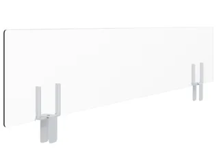 hygiënescherm 270x1170mm v. tafelscheidingswand PMMA frame staal wit - 2