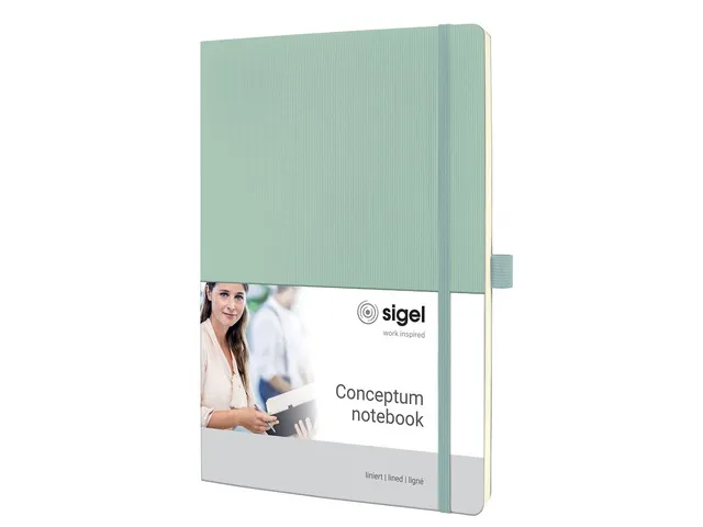 Carnet Conceptum A4 MINT GREEN ligne 194pag 80gr SC