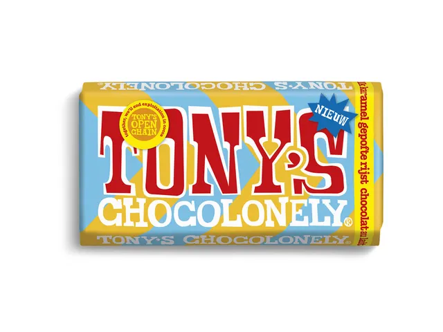 Tony’s Chocolonely melk karamel gepofte rijst 180 gram