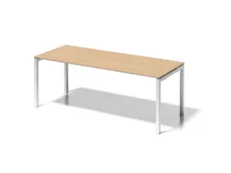 bureau HxBxD 740x2000x800mm blad esdoorn 4-voeten verkeerswit