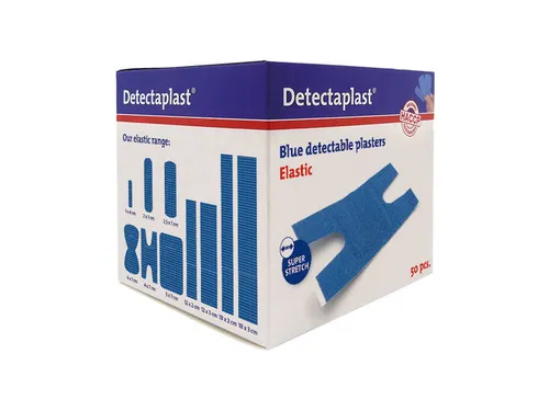 Detectaplast 8246 kneukel textielpleister elastisch blauw 50 stuks