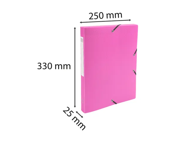 Klasseerdoos PP rug 25mm A4 roze