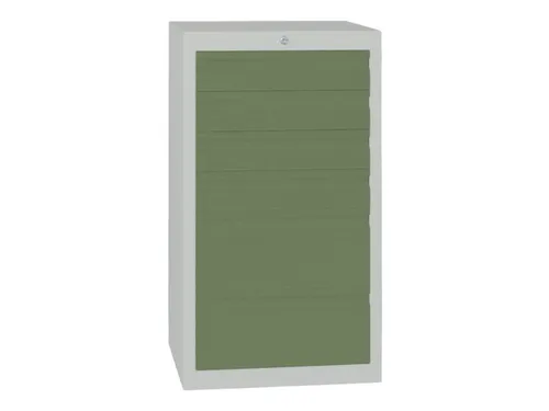 ladekast 900x500x500mm 6laden cilinderslot RAL7035 front RAL6011