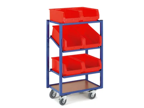 etagewagen,draagverm. 200kg,4etage(s),open,laadvl. LxB 650x470mm