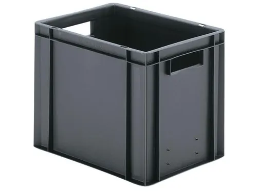 Euronorm-stapelbak 29l 320x400x300mm Wanden/bodem Gesloten Grijs