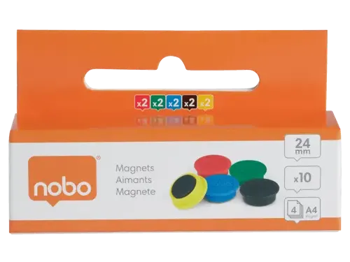 Magneet Nobo 24mm assorti 10st