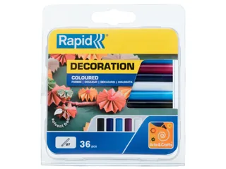 Lijmpatroon Rapid 7mm 5 kleuren assorti 36 stuks - 1