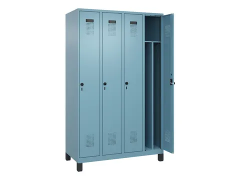 locker voor scheiding van kleding,HxBxD 1950x1200x500mm,4vak