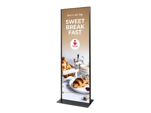 Totem Paneel+ Dubbelzijdige Display 70x200cm Zwart frame