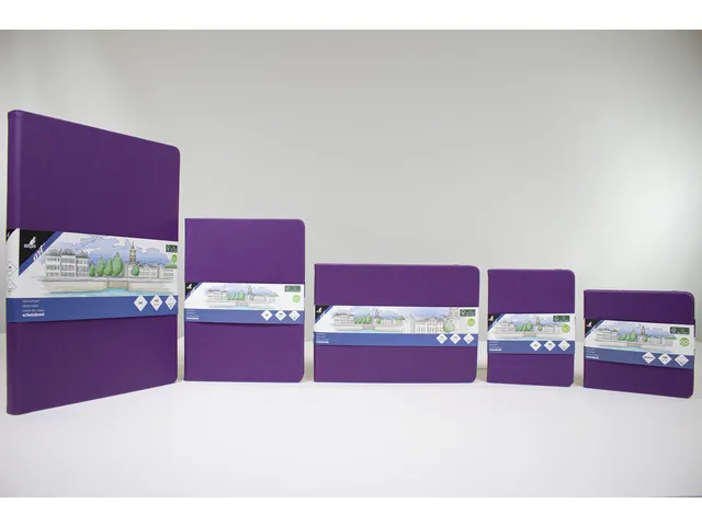 Schetsboek Kangaro A5 landscape purple heart PU HC 80 vel 140gr roomwi
