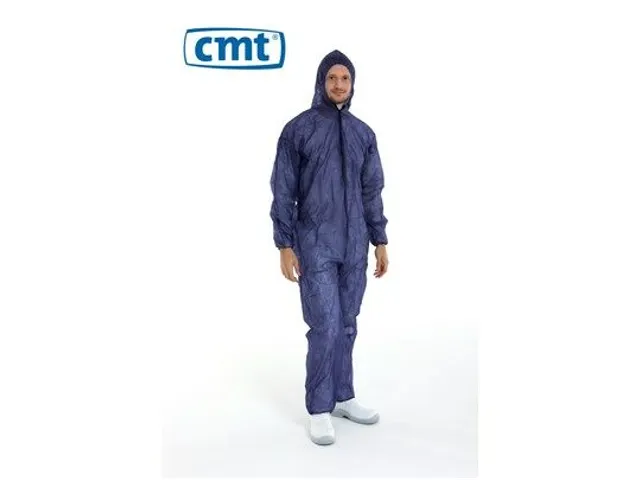 Combinaison de protection PP non tissé zippée Taille M Bleu 50 pcs