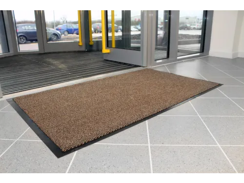 schoonloopmat,HxLxB 7x1500x900mm,zwart/bruin