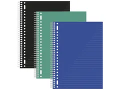 Collegeblok Kangaro A4 assorti kleuren, krimp van 3 stuks