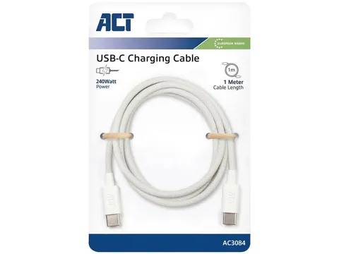 Kabel ACT 2.0 USB-C 240W 1 meter wit