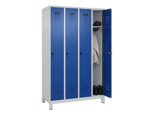 locker,HxBxD 1950x1200x500mm,4vak,vak B 300mm,draaigrendel,voeten