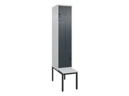 Z-garderobekast,HxBxD 2120x400x815mm,2vak,vak B 400mm,draaigrendel