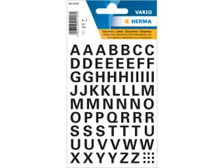 Etiket Herma 4158 10mm Letters A-Z Zwart Folie 63 stuks - 1