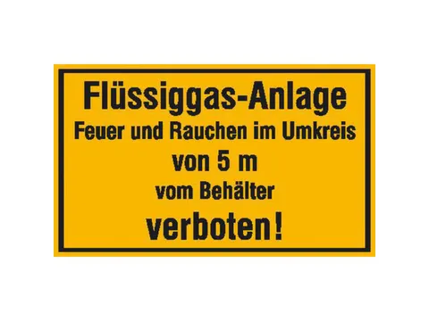 aanwijzingsbord,Vloeibaargasinstallatie brand en roken in de omgeving