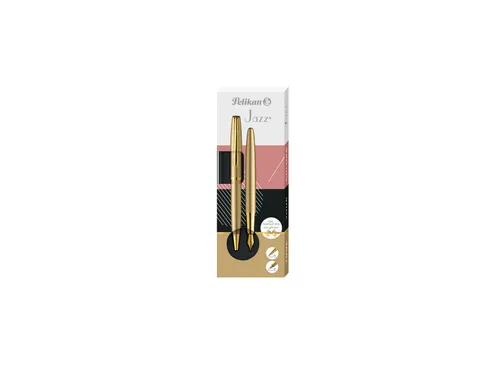Schrijfset Pelikan Jazz Noble Elegance K36+P36 medium goud