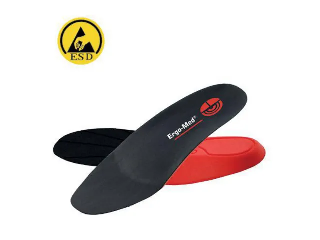 Semelles Atlas Ergo-Med High Red, noires/rouges, pointure 43, la paire