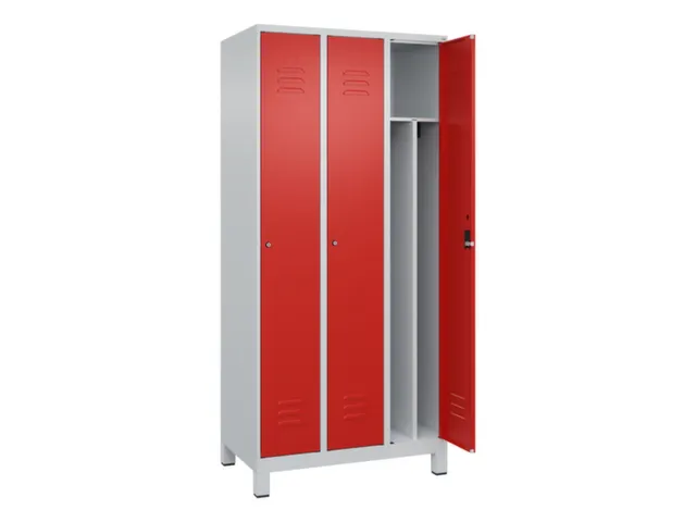 armoire vestiaire noir et blanc,HxlxP 1950x900x500mm,3compart.