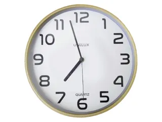 Wandklok Unilux Baltic Ø30,5cm hout/wit cijferaanduiding - 1