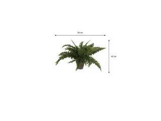 Kunstplant Mica Boston varen groen in pot 42x50cm - 10